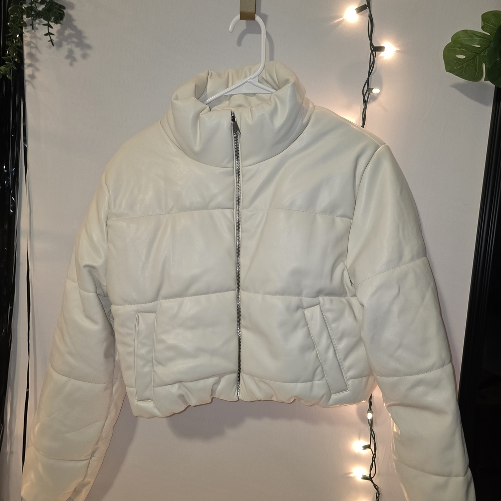 Charlotte Russe Cream Puffer Jacket